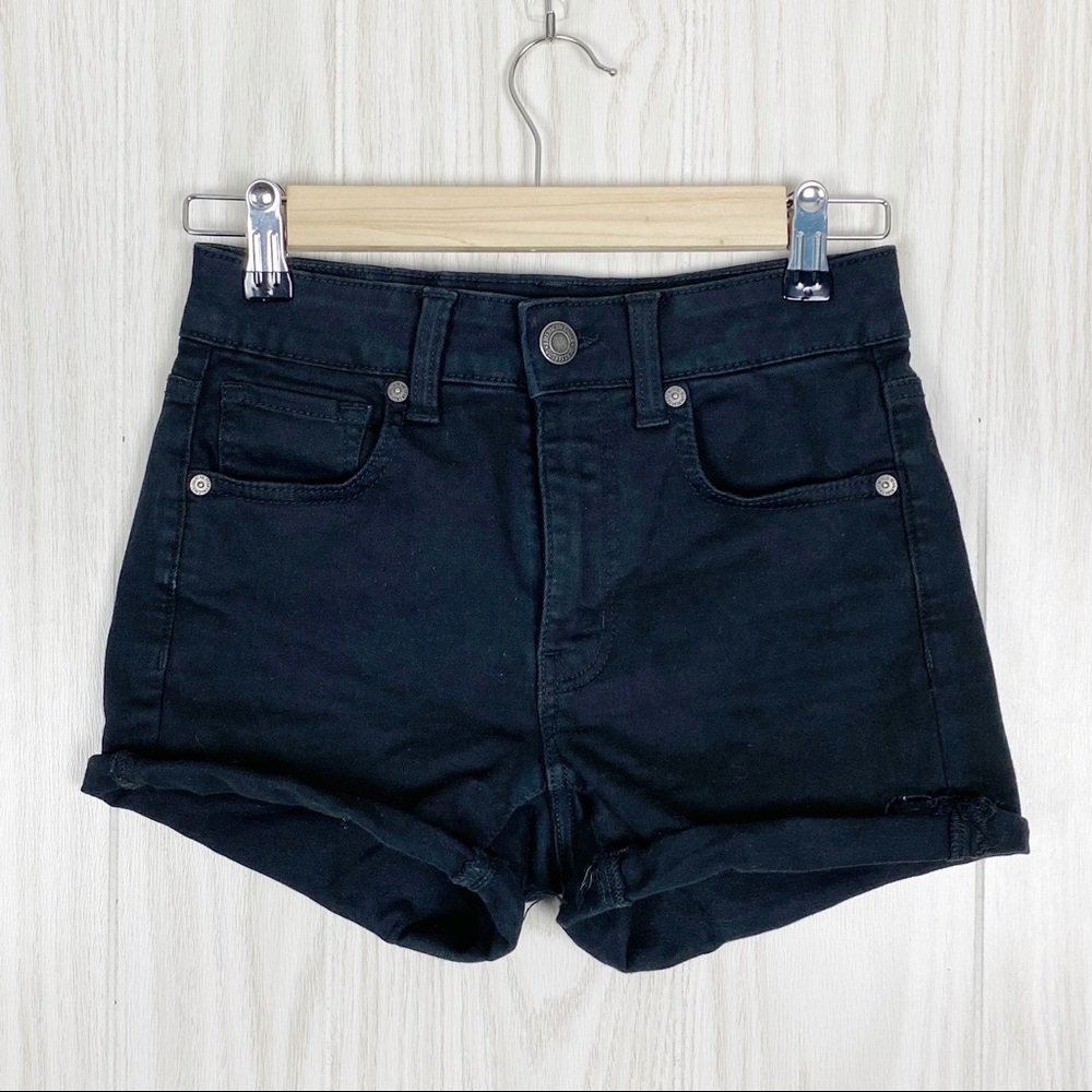 American Eagle | Black Hi Rise Shorties Size 2